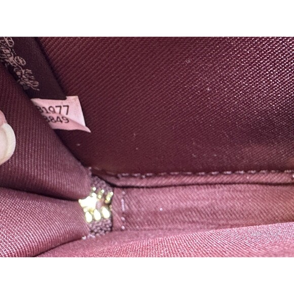 NWT Coach F68849 Round Coin Case in Signature Canvas Pink Candy Chain Ltd. Edit. - Picture 9 of 15